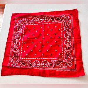 Classic Red Paisley Bandana
